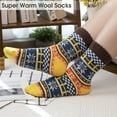 thumbnail image 2 of Loritta 5 Pairs Wool Socks for Women Warm Ethnic Thick Knit Thermal Crew Winter Warm Socks, 2 of 6