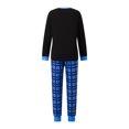 thumbnail image 3 of Conjunto de pijamas navideños familiares a juego con estampado de cuadros y letras. Pijamas de vacaciones para papá, mamá y niños., 3 of 9
