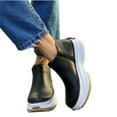 thumbnail image 1 of CAROOTU Bottes à Plateforme pour Femmes avec Fermeture Éclair Latérale Bottines à la Mode pour Hiver Automne Légères, 1 of 6