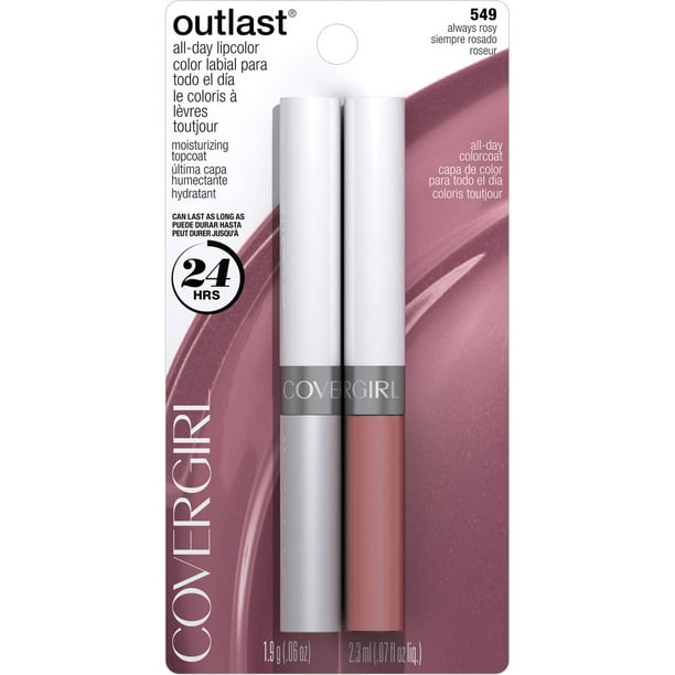 COVERGIRL Outlast AllDay Moisturizing Lip Color, Always Rosy, 0.13 fl