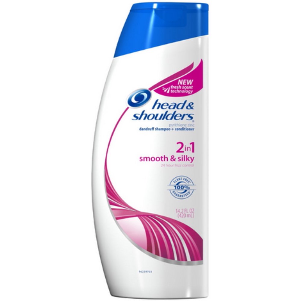 Head & Shoulders 2in1 Smooth & Silky Dandruff Shampoo + Conditioner 13.5 oz (Pack of 4