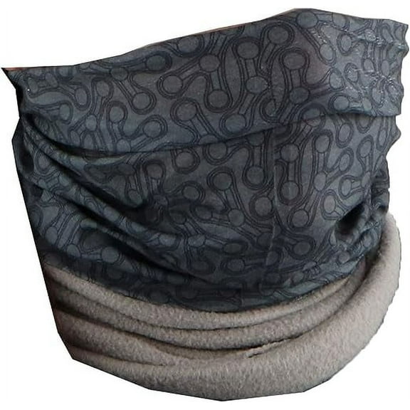 Motique Accessories Patterned Neck Gaiter Face Scarf with Fleece Bottom for Adult Unisex