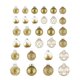 thumbnail image 3 of 30 piezas de adornos colgantes para árbol de Navidad, adornos decorativos para colgar en la pared. Oro, 3 of 9