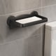 thumbnail image 3 of Portarrollos de papel higiénico de pared con espacio para guardar toallitas y repisa para teléfono, organizador de baño sin taladros para ahorrar espacio, Aestivo | Negro | AESTIVO, 3 of 6