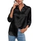 thumbnail image 3 of Blusa de satén con estampado de leopardo para mujer, camisa de manga larga, Jacquard, elegante, primavera y otoño, 3 of 4