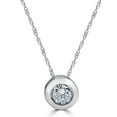 thumbnail image 2 of Pompeii 3/4ct Round Bezel Solitaire Real Pendant 14K White Gold (H,I1), 2 of 6