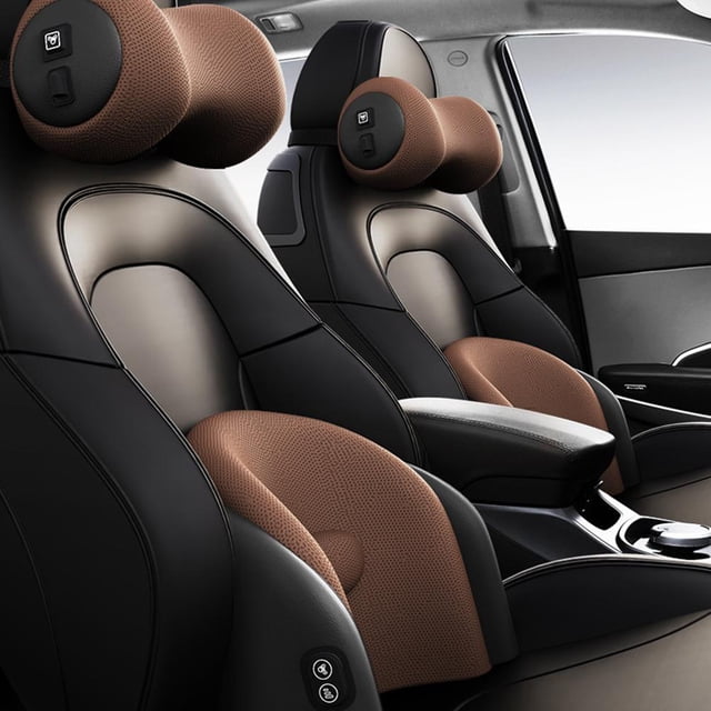 Almohada De Masaje Para El Cuello Del Coche, Masajeador De Tejido Profundo Silencioso Y De Bajo Ruido, Almohada De Asiento De Espuma Viscoelástica Para Viajes, Hogar Y Oficina