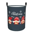 thumbnail image 2 of Uemuo Three Cute Christmas Gnomes Pattern Circular Laundry Hamper Basket with handles,Collapsible laundry basket,Large capacity laundry hamper,Laundry Organizer-Medium, 2 of 8