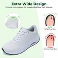 thumbnail image 4 of AOV Wide Toe Box Shoes Women Arch Support Walking Shoes for Plantar Fasciitis Orthotic Air Tennis Sneakers White Size 10.5, 4 of 8