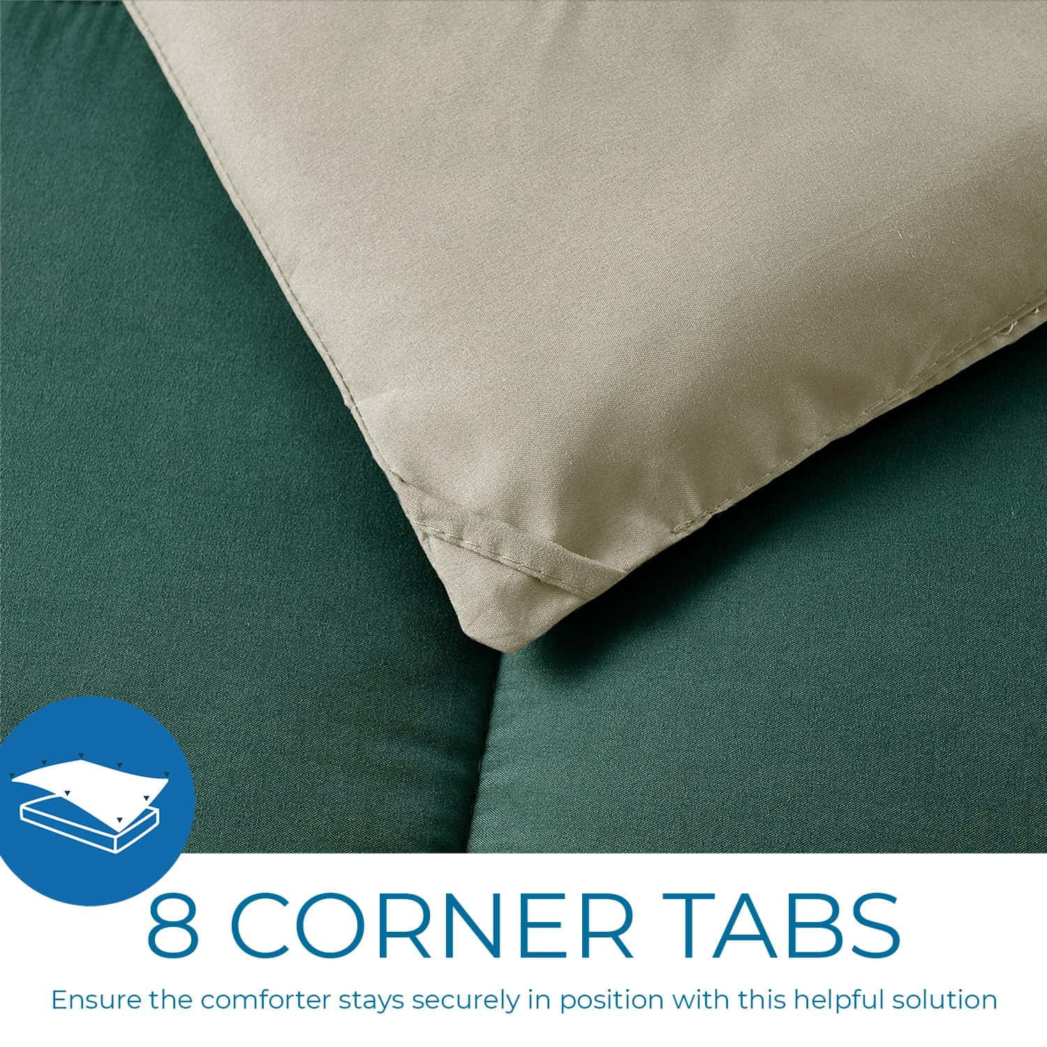 LammaLoe Oversized King Comforter, Quilted Down Alternative Comforter, All Season Duvet Insert Hunter/Sage Green