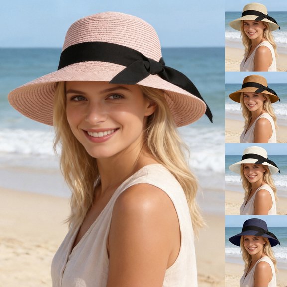 CAIXIA Foldable Brim Sun Hat for Men Women, Lightweight Casual Outdoor Cap, Breathable Stylish Headwear for Beach Travel Summer