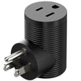 thumbnail image 4 of Adaptador de Corriente Plugrand Negro Ángulo Recto NEMA 5-15R a 5-15P 90 Grados, 4 of 8