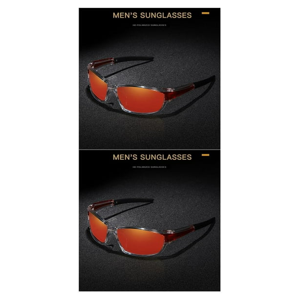 Naiovety Cycling Polarized Goggles Bike Outdoor Sports Anti-UV Sunglasses rojo claro 2Conjunto