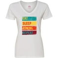 thumbnail image 3 of Inktastic Eat Sleep Rowing Repeat Women's V-Neck T-Shirt, 3 of 5
