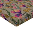 thumbnail image 4 of Ambesonne Tulip Fitted Sheet, Vintage Pop Art Flowers Print, Twin Size, Pink Quartz and Fawn, 4 of 5