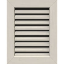 Ekena Millwork 14"W x 34"H Rectangle Gable Vent (19"W x 39"H Frame Size): Primed, Functional, Smooth Pine Gable Vent w/ 1" x 4" Flat Trim Frame
