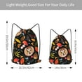 thumbnail image 4 of XMXT Unisex Drawstring Backpack for Women Men, Forest Owl Plant Waterproof Gym Bag String Bags for Shopping Sport Travel, s, 4 of 8