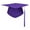 Purple, variant on Nrmrqz Unisex Graduation Cap & Tassel - Adjustable Adult Graduation Hat for High School & College - 9.84x9.84 Inches - Red/Blue/Navy/Purple/White - Polyester Material - One Size Fits All