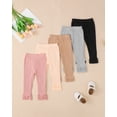 thumbnail image 3 of Infant Girls Clothes Baby Pants 5-Pack Leggings Toddler Casual Pants 6 9 12 18 24 Months 2T 3T Solid Color Pants Pink, 3 of 8