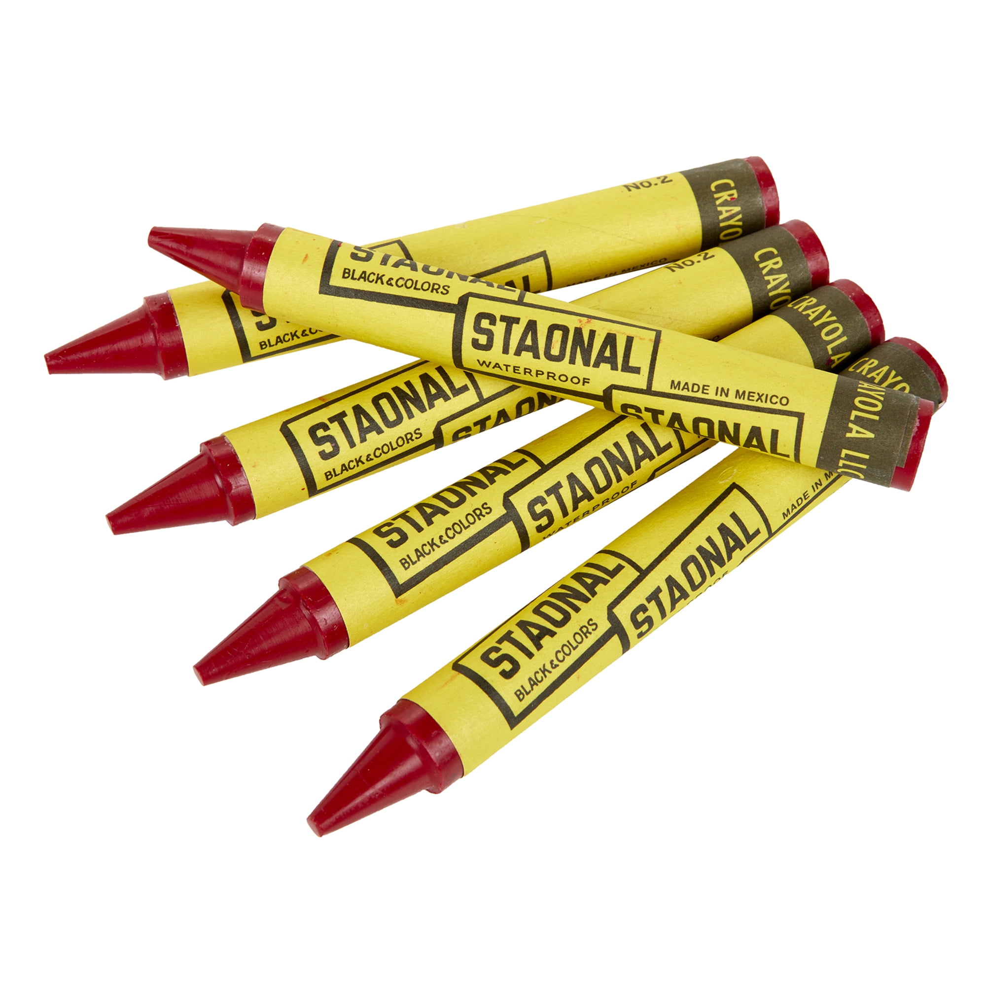 Crayola Staonal Marking Crayons, Red, 8 Per Pack, 6 Packs