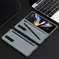 thumbnail image 3 of Dteck for Samsung Galaxy Z Fold 3 Case with Tempered Glass Screen Protector, Durable Hard Rugged Case with S Pen Holder + Free Stylus for Galaxy Z Fold 3,Gray, 3 of 7