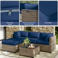 thumbnail image 3 of Kimunuk 9Pcs Outdoor Slipcovers for Cushions, Waterproof Patio Cushion Replacement Covers with Zipper for 4-Seat Patio Furniture Set, Blue, 3 of 5