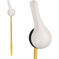 thumbnail image 2 of Toilet Handle Replacement Kit by , Universal Tank Flush Lever Handle with Stainless Steel Flapper Chains for Most Front Mount Toilets, White Finish Toilet Flush Handle, 2 of 8