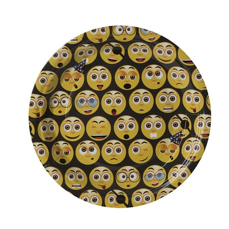 Emoji 7" Disposable Round Plates 100 Pack