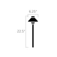 thumbnail image 4 of Kichler Stepped Dome 22 1/2"H Centennial Brass 2700K LED Path Light, 4 of 4