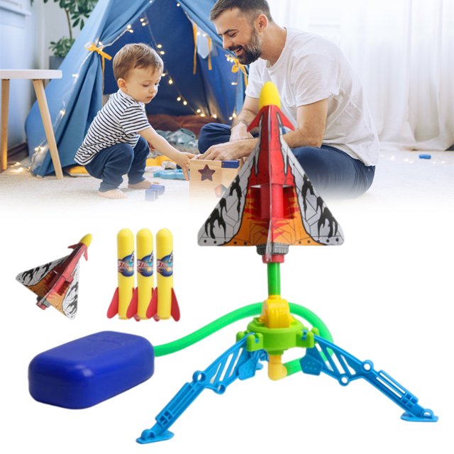 Lanzador De Cohetes De Juguete Para Niños, Lanzador De Cohetes De Salto Al Aire Libre, Juguetes Educativos, El Mejor Regalo De Cumpleaños Para Niños Yuarrent OD014220-00