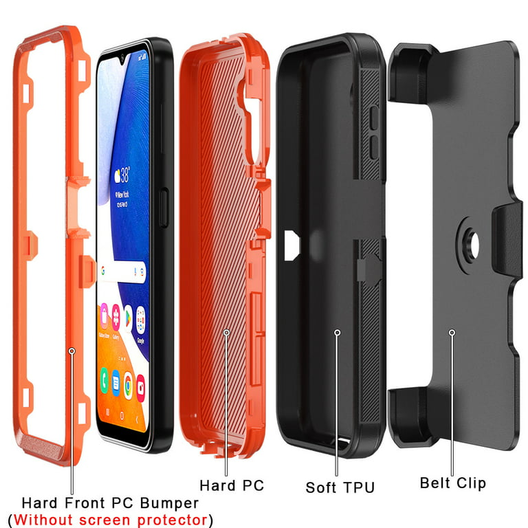 For Samsung Galaxy A14 5G Case Heavy Duty Cover+Holster Belt Clip