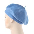 thumbnail image 2 of AYYUFE Women Wool Felt Beret Cap Winter Girl Warm Solid Color Beret French Artist Beanie Hat Ski Cap for Cold Weather, 2 of 4