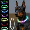 thumbnail image 2 of LED Multi-Color Dog Collar - Rechargeable, 7 Colors Changing, 60cm, Waterproof, Visible for Night Walking, USB Charged, for Outdoor Pets, 2 of 6