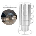 thumbnail image 4 of Juego de tazas para exteriores tazas de café apilables multiusos de acero inoxidable para acampar ANGGREK Otros, 4 of 8