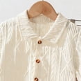 thumbnail image 6 of ITSAME Boys Outfit 2-Piece, Lapel Button Up Top and Casual Pants Summer Fashion Comfortable Set Brown Size 1-2T, 6 of 9