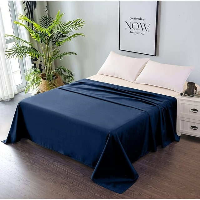 Premium Flat Sheet Breathable and Soft Bed Top Sheet Only Easy