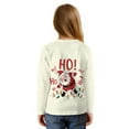 thumbnail image 2 of DISNIMO Girls Tunic Tops Santa Claus Ho Print Casual Loose Pullover Tops Long Sleeve T Shirts Tie Front Blouse Tops Fall Winter Clothes for Teens, 2 of 8