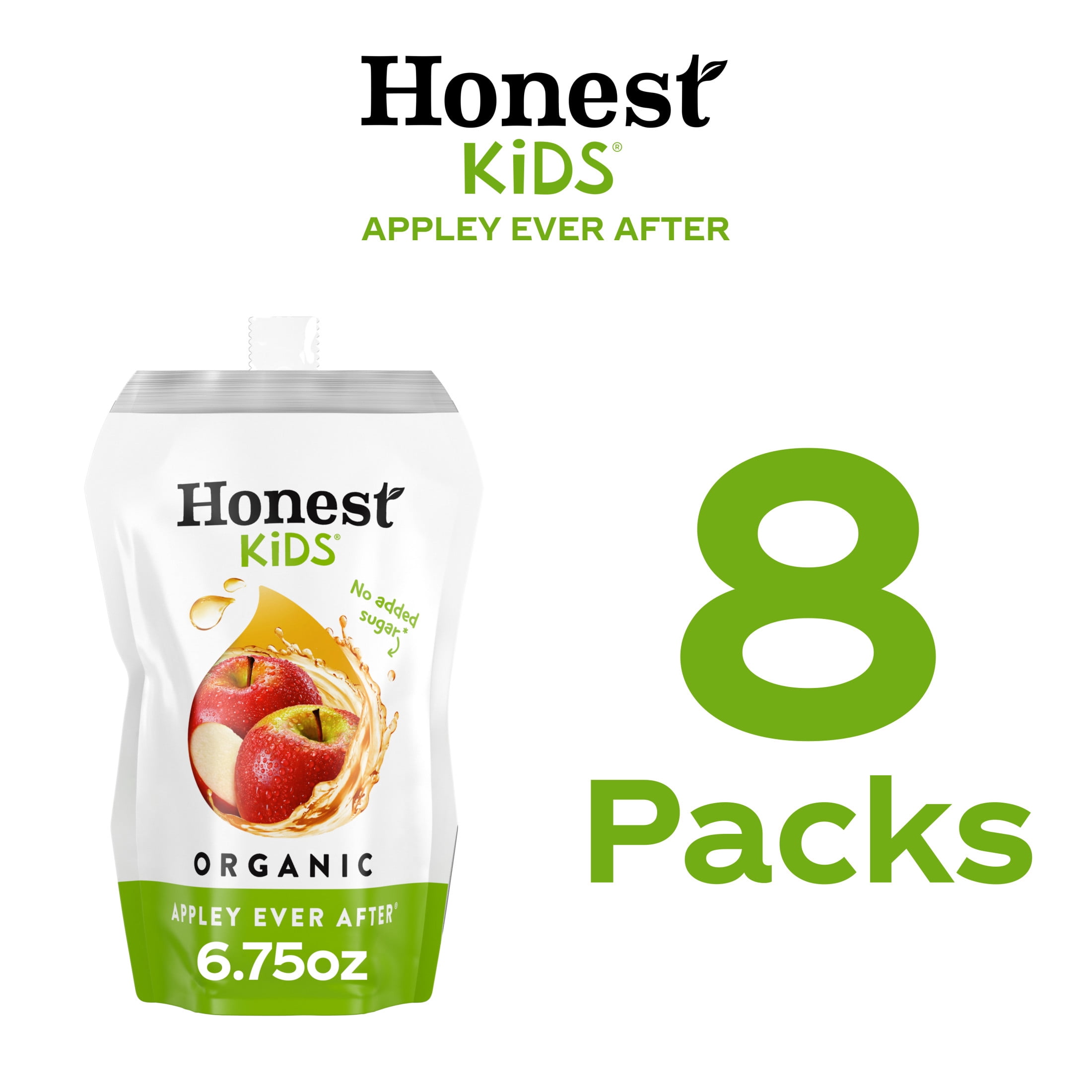 Honest Kids Appley Ever After Organic Juice Drink Pouches, 6.75 fl oz, 8 Pack