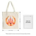 thumbnail image 3 of Stylish Canvas Tote Bag with Vibrant Orange and Pink Splash Design - Perfect for Shopping Travel and Parties, 3 of 4