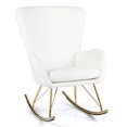 thumbnail image 1 of Gymax Nursery Rocking Chair w/ Curved Backrest & Armrests Detachable Seat Cushion, 1 of 9