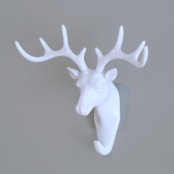Wall Hanging Hook Vintage Deer Head Antlers for Hanging Clothes Hat Scarf Key Deer Horns Hanger Rack Wall Decoration