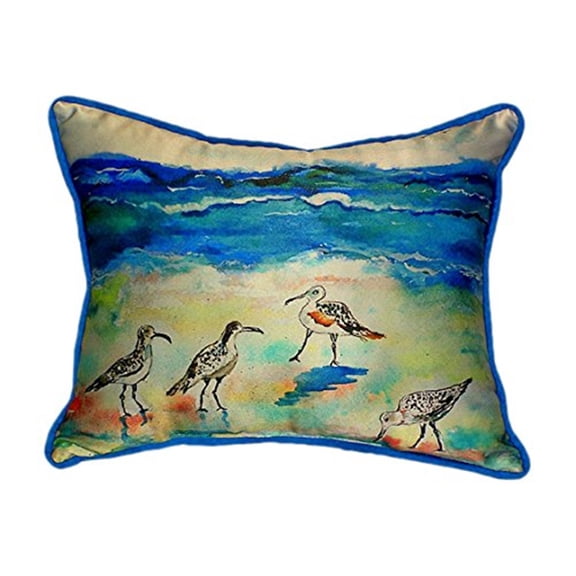 Betsy Drake ZP369 Betsys Sandpipers Throw Pillow- 20 x 24 in.