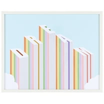 SAFAVIEH Rainbow Aspirations 20 in. x 16 in. Framed Wall Art, Sky Blue/Pink