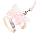 thumbnail image 2 of Cute Bow Cats & Dogs Harness And Leash Set,Escape Proof Adjustable Sweet Lace Gradient Bowknot Pet Vest Harness For Kitten Small Dog Walking Outdoor,M, 2 of 5