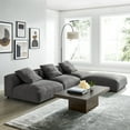 thumbnail image 2 of Modway Solace 4-Piece Modular Upholstered Fabric Sectional Sofa in Charcoal, 2 of 10