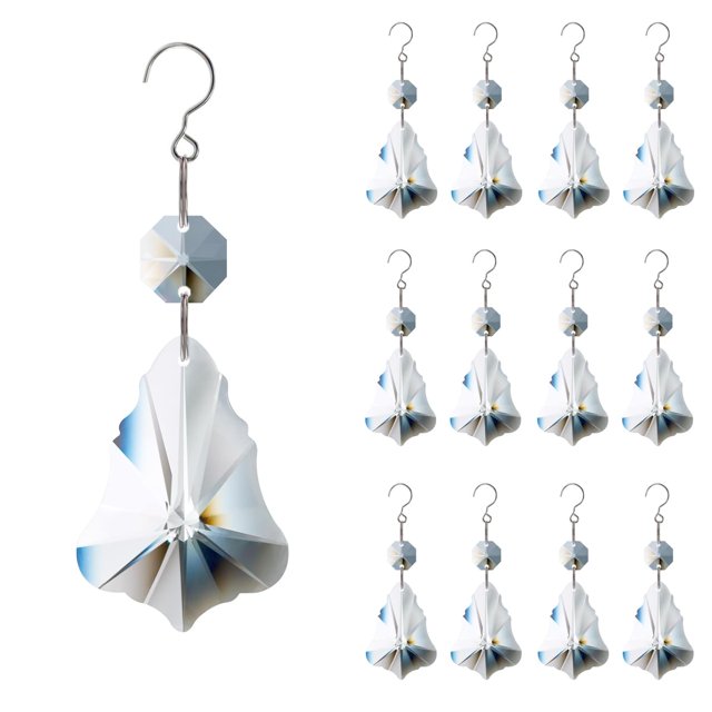 Candelabro GOLDENHAITAI con forma de prisma de cristal, 12 unidades, 3,8 cm