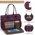 thumbnail image 6 of Teacher Tote Bag 15.6 inch Laptop Bag for Women, Work Bags Nurse Bible Bag Quilted Lightweight Laptop Tote Computer Briefcase for School Travel Office College, Burgundy, 6 of 7