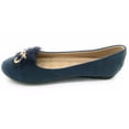 thumbnail image 2 of Victoria K Gold Bow Faux Fur Trim Ballerina Flats (Women), 2 of 4
