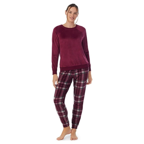 Secret Treasures Long Sleeve Crew Neck Floral Pajamas (Women's or Women's Plus), 2 Piece Set