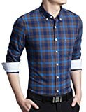 Long Sleeve Plaid in Size Small to 3XL Casual Button Down Shirt For Men